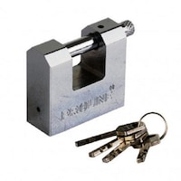 Lacat cu corpul din fonta, securizat cu tija interna dreapta, 80mm, 4 chei, Proline