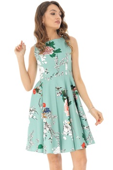 Rochie midi, verde, fara maneci, ROH, 42 Rochie midi, verde, fara maneci, ROH, 42