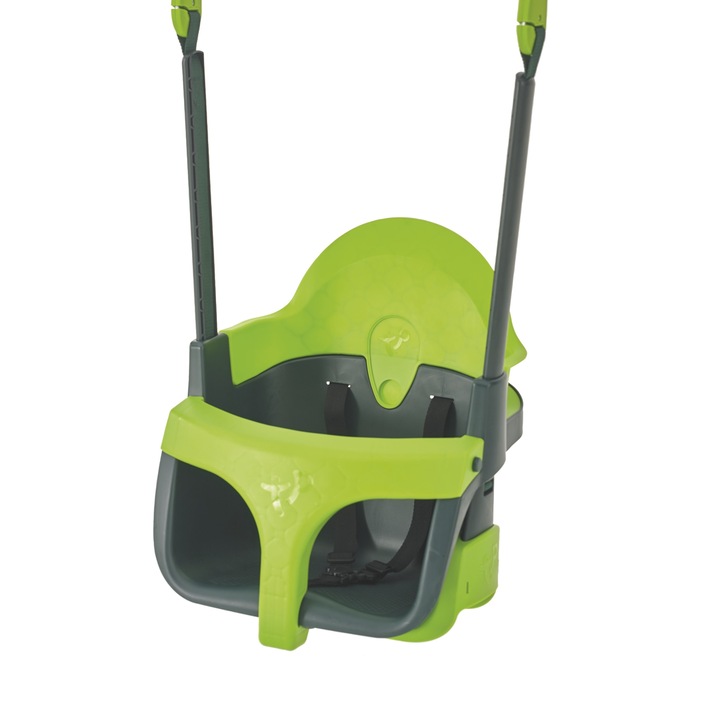 Leagan De Gradina 4 In 1 Tip Cupe, Tp Toys, Pentru Copii De La 6 Luni La 8 Ani, Capacitate Maxima 60 kg, Centuri De Siguranta 5 Puncte Cu Maner T-Bar Suplimentar, Spatar Profilat, Sustinand Capul Bebelusului, Multicolor