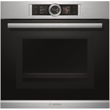 Cuptor incorporabil Bosch HMG6764S1, Electric, Multifunctional, Functie microunde, Display, Grill, Timer, Autocuratare pirolitica, 67 L, Inox