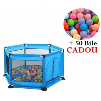 Tarc copii + 50 bile cadou, Cos de baschet inclus, Toystory, 128 x 113 x 65 cm, Albastru Tarc copii + 50 bile cadou, Cos de baschet inclus, Toystory, 128 x 113 x 65 cm, Albastru