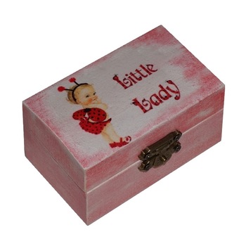 Cutiuta pentru prima suvita sau primul dintisor Mica buburuza, Little Angel Cutiuta pentru prima suvita sau primul dintisor Mica buburuza, Little Angel