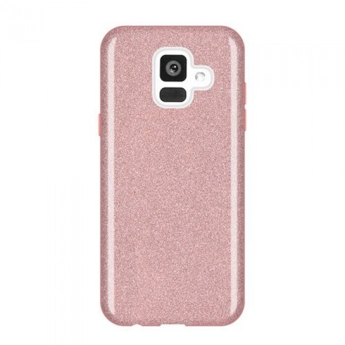 Husa silicon Glitter Samsung A6 2018, Auriu