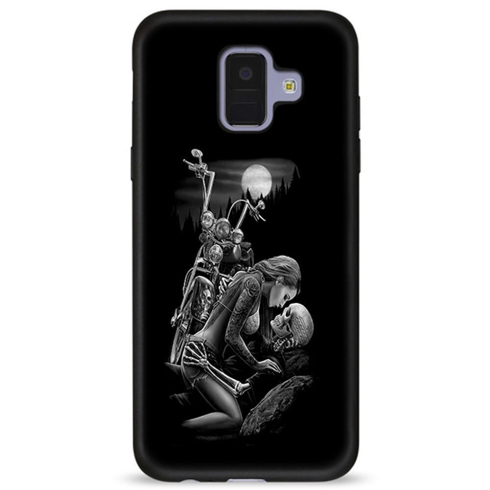 Husa Samsung Galaxy A6 2018 - Silicon Matte TPU Skull Bike