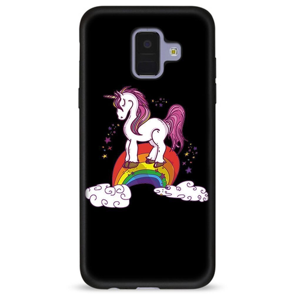 Husa Samsung Galaxy A6 2018 - Silicon Matte TPU Unicorn Rainbow
