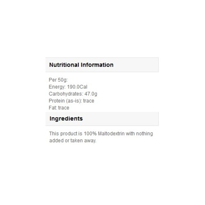 Хранителна добавка Myprotein Maltodextrin, 1.000кг