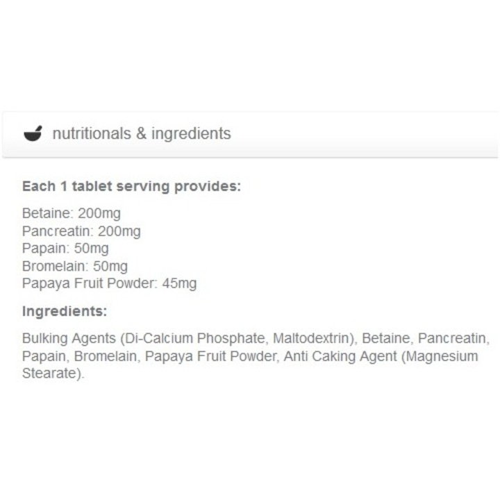 Хранителна добавка Myvitamins Complete Digestion, 60 tabs