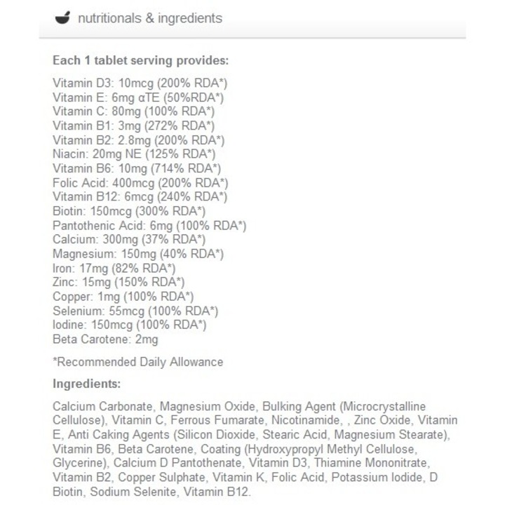 Витамини за бременни и кърмещи Myvitamins True Woman Pregnancy, 30 tabs