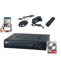 Digital Video Recorder AKU 4 canale HD FULL HD 4 MP 2K 1080P + HDD 1TB,audio video H264 iesire internet cu vizualizare pe telefon mobil tableta si desktop
