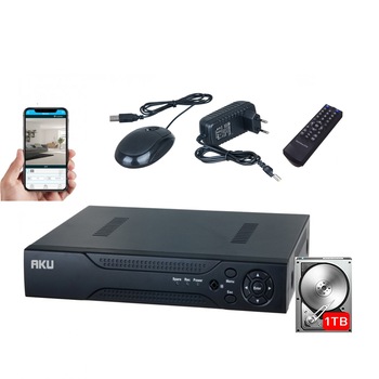 Digital Video Recorder AKU 4 canale HD FULL HD 2 MP 1080N + HDD 1TB, audio video H264 iesire internet cu vizualizare pe telefon mobil tableta si desktop Digital Video Recorder AKU 4 canale HD FULL HD 2 MP 1080N + HDD 1TB, audio video H264 iesire internet cu vizualizare pe telefon mobil tableta si desktop
