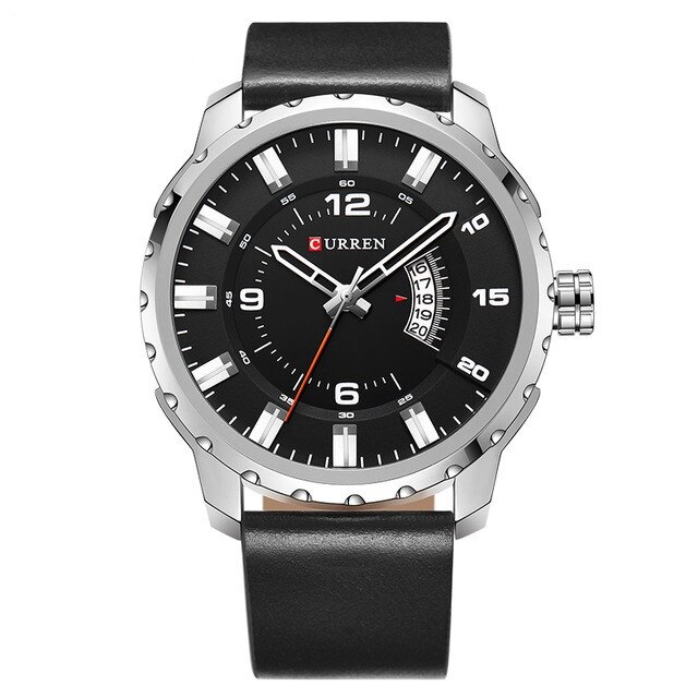 Ceas barbatesc CURREN CS859, Casual, Curea piele, Rezistent la apa