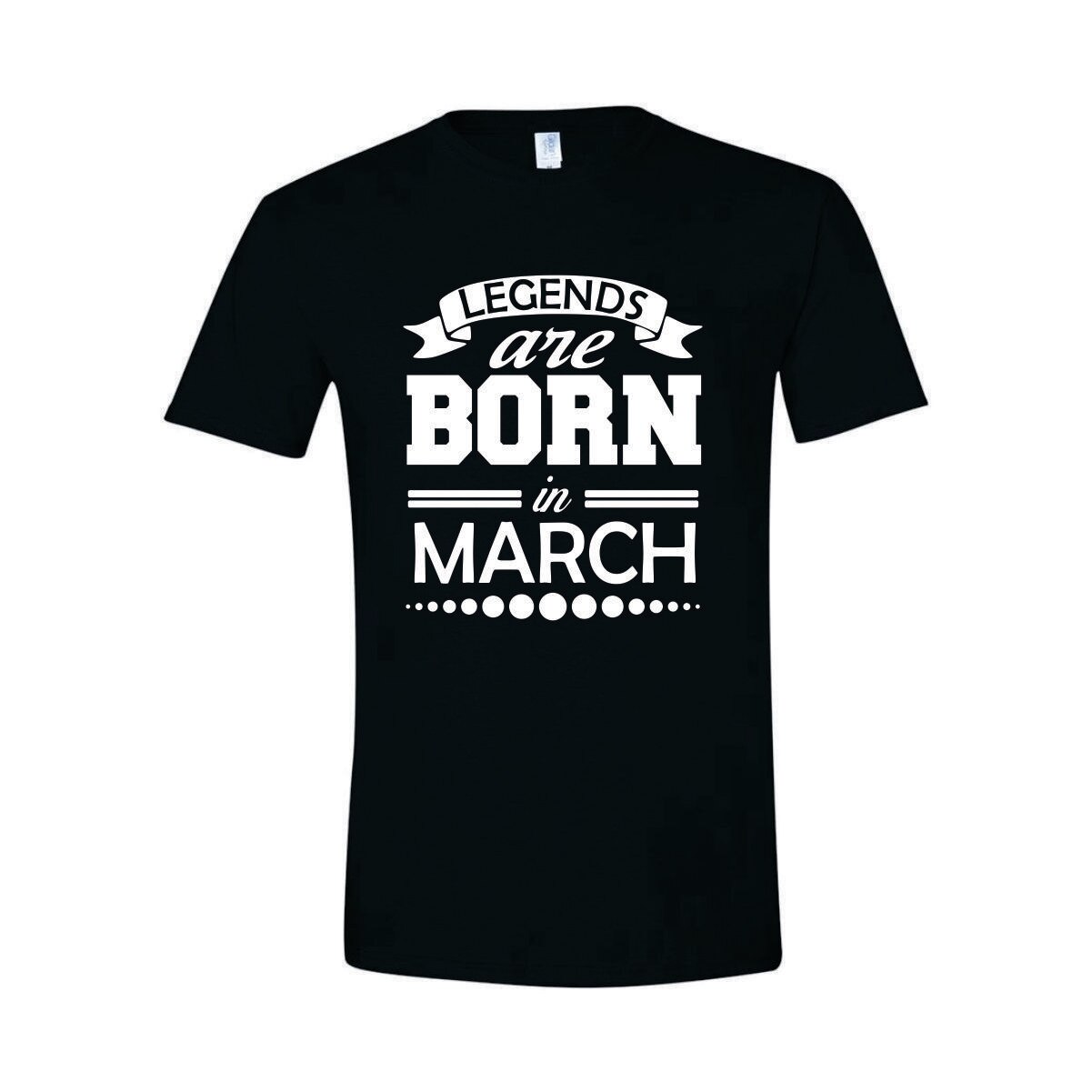 Tricou Personalizat pentru Barbati Negru, Marimea 2XL - Legends Are Born in March