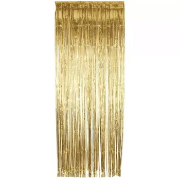 Perdea decorativa din folie aurie, 2 m Perdea decorativa din folie aurie, 2 m