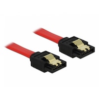 Cablu SATA III 6 Gb/s drept cu fixare 30cm, Delock 82676