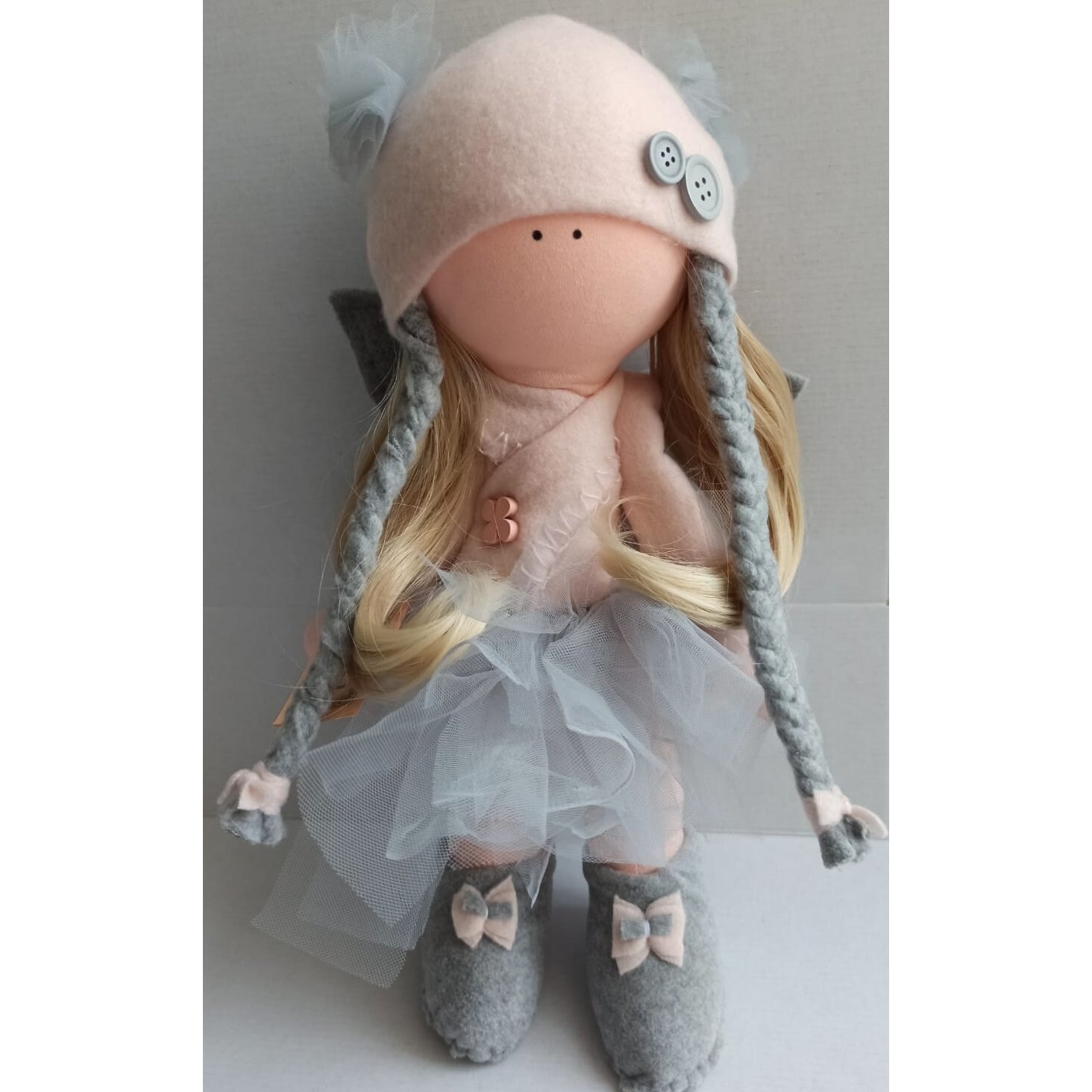 Papusa Biloo Doll Gabrielle - Model Unicat - Creatie handmade - dimensiune 41 cm