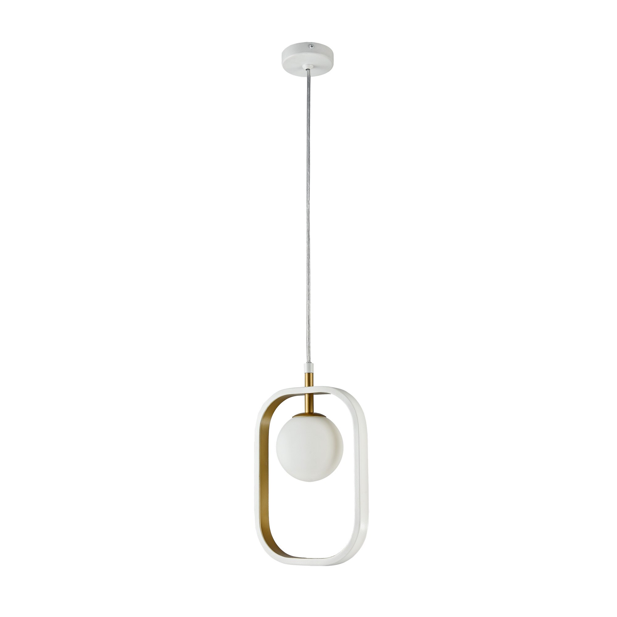 Pendul Avola, Maytoni, LED, G9, 1 x 40 W, Alb/Auriu