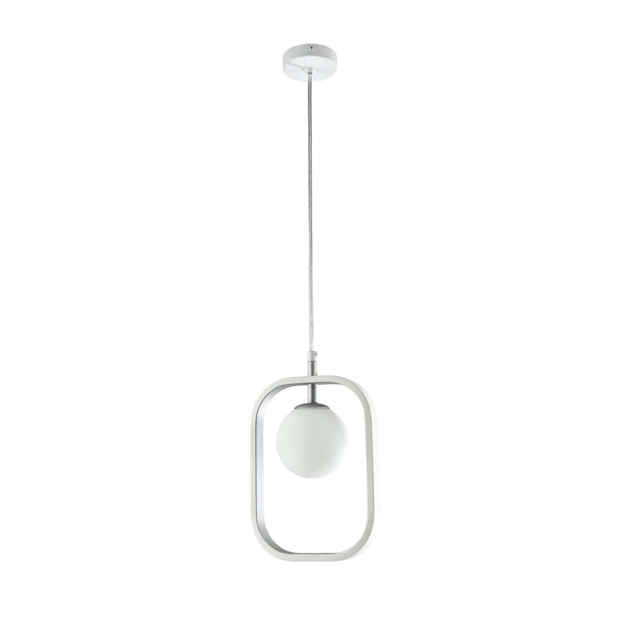 Pendul Avola, Maytoni, LED, G9, 1 x 40 W, Alb/Argintiu