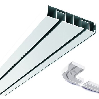 Sina pentru Perdea ,Vidella B2 ,cu 2 Canale, 250 cm, cu prindere pe tavan, Accesorii Incluse+Set Terminatie Arc (curbe) Sina pentru Perdea ,Vidella B2 ,cu 2 Canale, 250 cm, cu prindere pe tavan, Accesorii Incluse+Set Terminatie Arc (curbe)