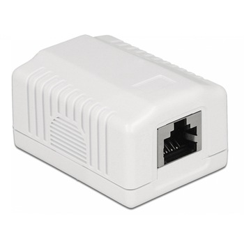 Priza aplicata cat 6A neecranata 1 port, Delock 86196 Priza aplicata cat 6A neecranata 1 port, Delock 86196