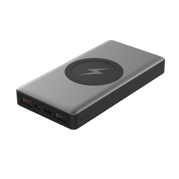 Acumulator extern Qi wireless Platinet 44571,10000mAh Quick Charge, USB tip C,2 intrari 3 iesiri, gri Acumulator extern Qi wireless Platinet 44571,10000mAh Quick Charge, USB tip C,2 intrari 3 iesiri, gri