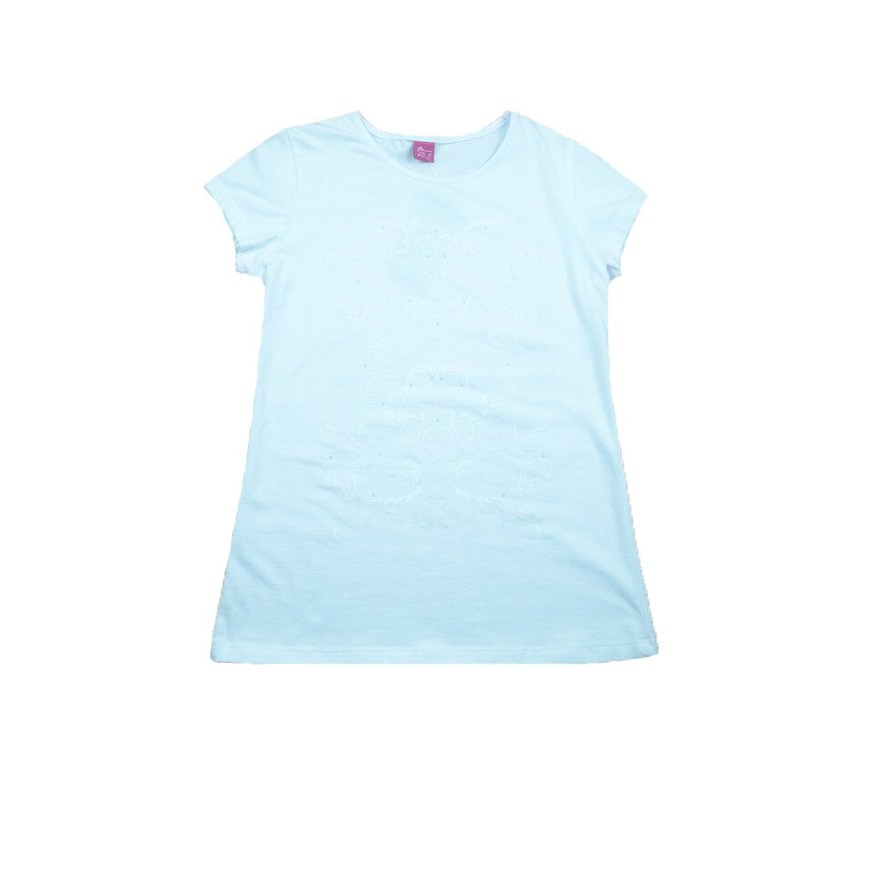Tricou maneca scurta fetite Atut 5409, Alb, 146