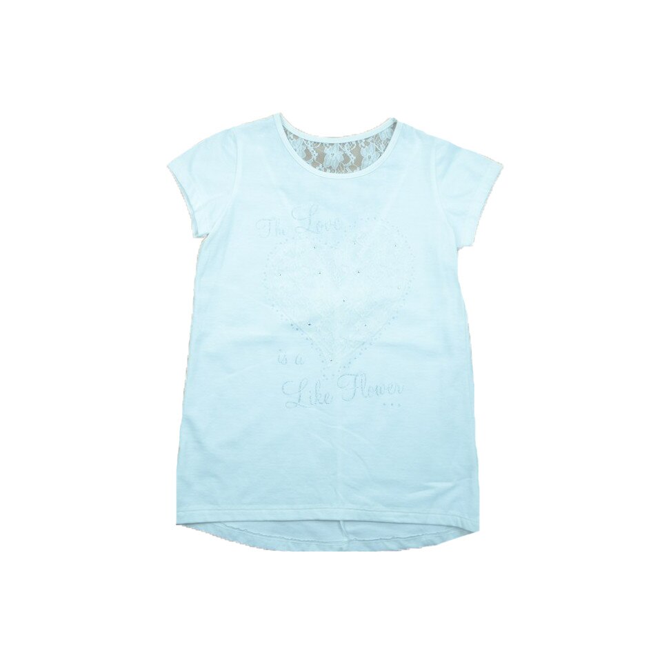 Tricou maneca scurta fetite Atut 5403, Alb, 128