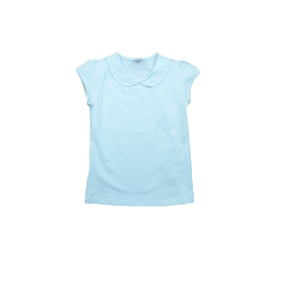 Tricou maneca scurta fetite Atut 6678, Alb, 116