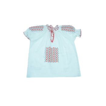 Bluza traditionala maneca scurta fete Mini Bimbi MBF-001, Alb , 116 Bluza traditionala maneca scurta fete Mini Bimbi MBF-001, Alb , 116
