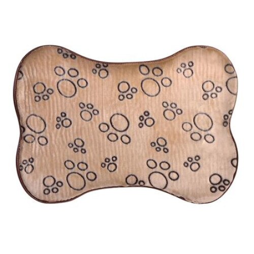 Covoras pentru caini, model maro cu labute, 58 x 42 cm