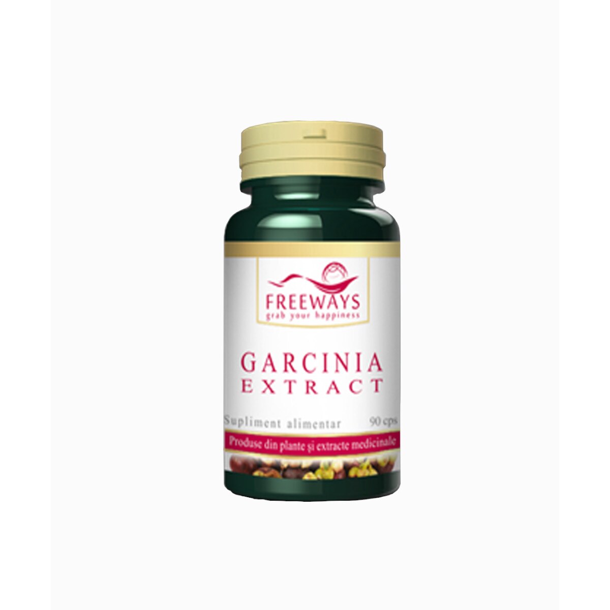 Garcinia Extract, 90 capsule, Freeways, Supliment natural, 450 mg, Contribuie la reglarea poftei de mancare si la combaterea starilor de foame psihica