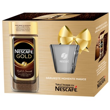 Cafea solubila Nescafe Gold 100gr, + cana cadou Cafea solubila Nescafe Gold 100gr, + cana cadou