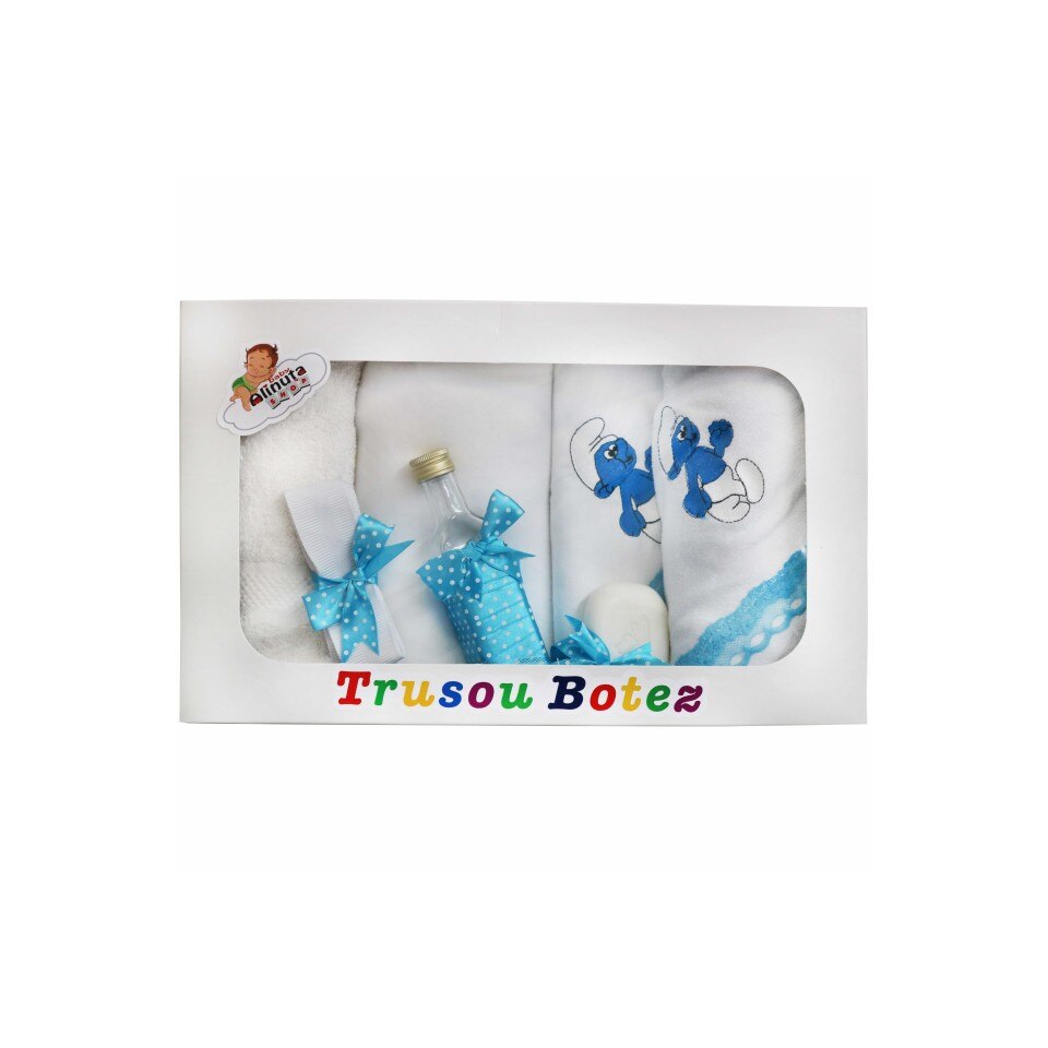 Trusou pentru botez, 7 piese, turcoaz, dae2880