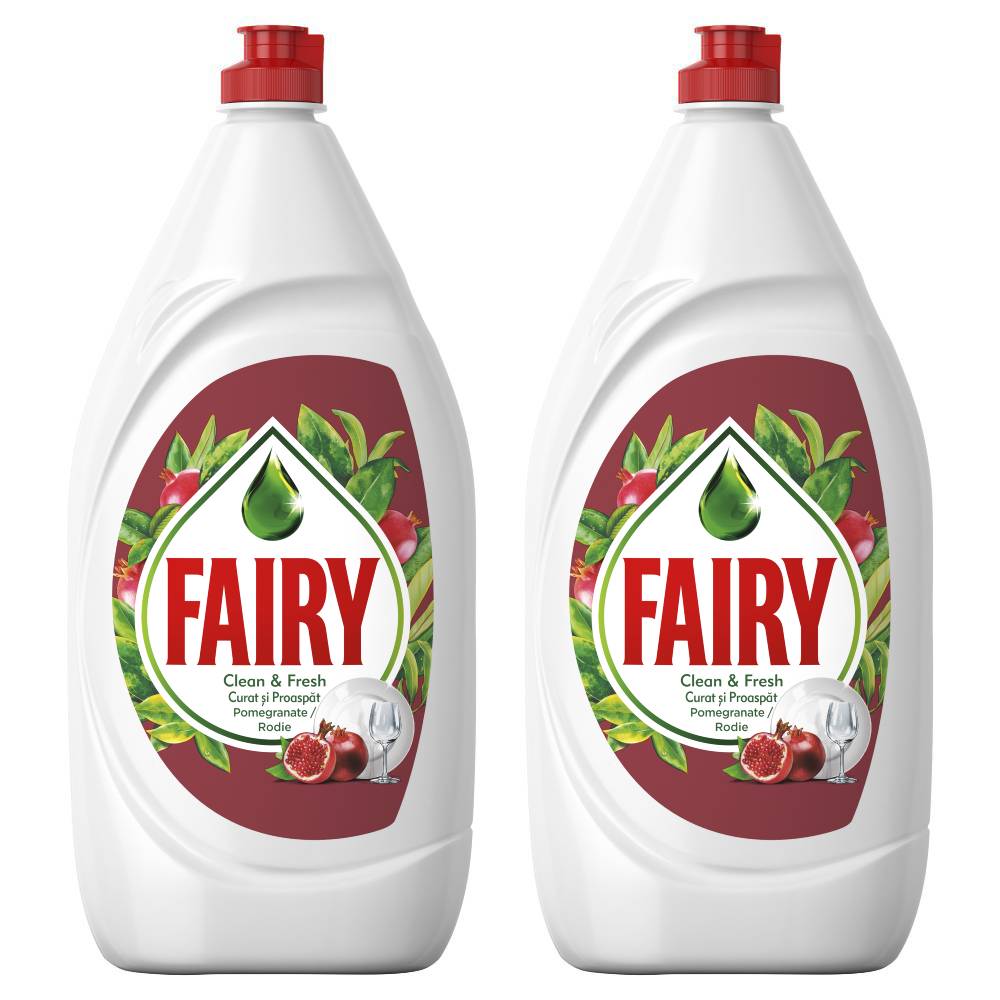 Pachet Promo: 2 x Detergent de vase Fairy Pomegranate & Red Orange 1.3 L