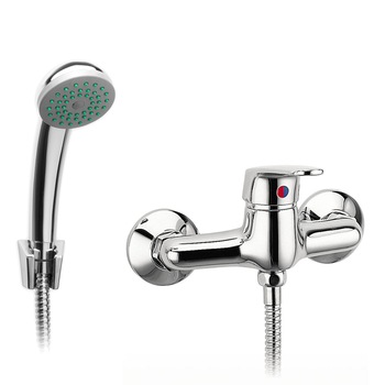 Baterie dus Ferro Smile BSM77, set de dus, cartus ceramic, crom, echipat cu FerroEcoSave regulator debit apa Baterie dus Ferro Smile BSM77, set de dus, cartus ceramic, crom, echipat cu FerroEcoSave regulator debit apa