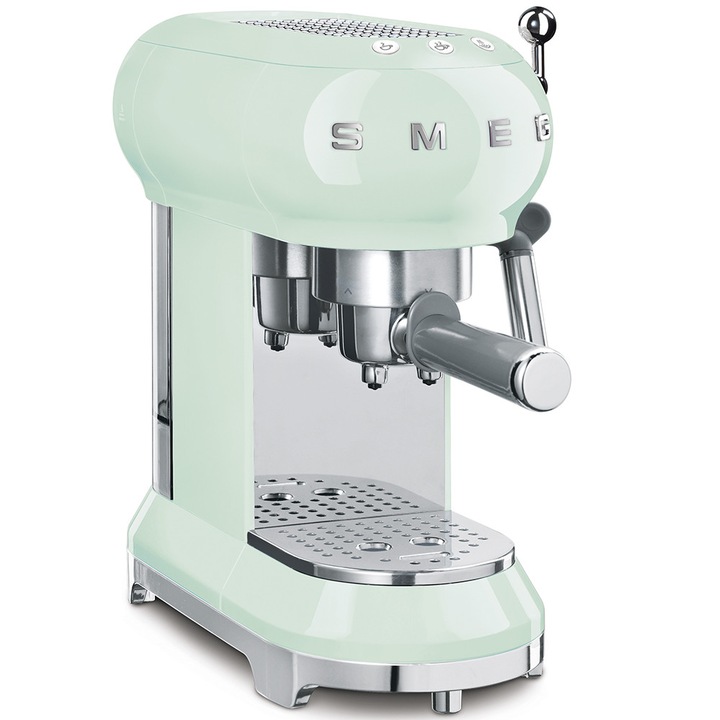 Espressor Smeg ECF01PGEU, 1350 W, 15 bar, pastel verde
