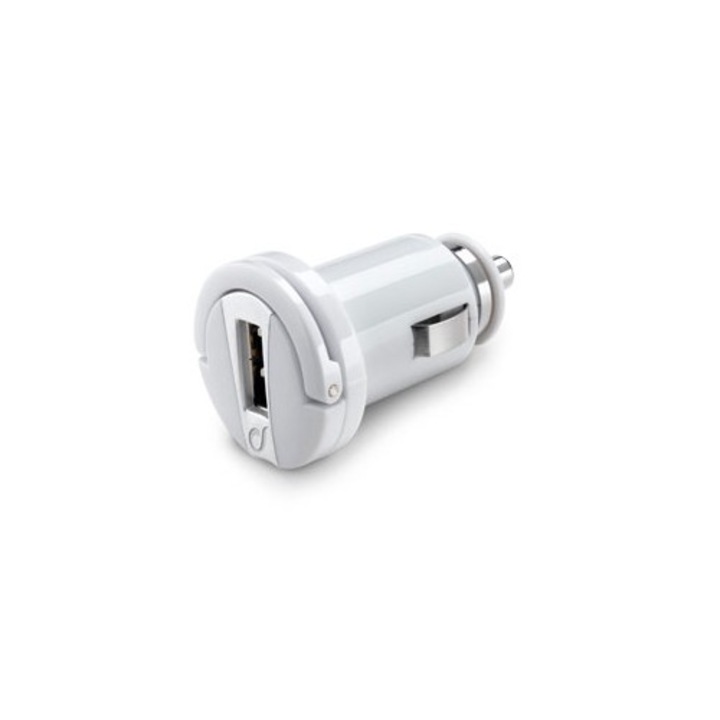 USB зарядно за кола Cellular Line, 2100mAh, бяло