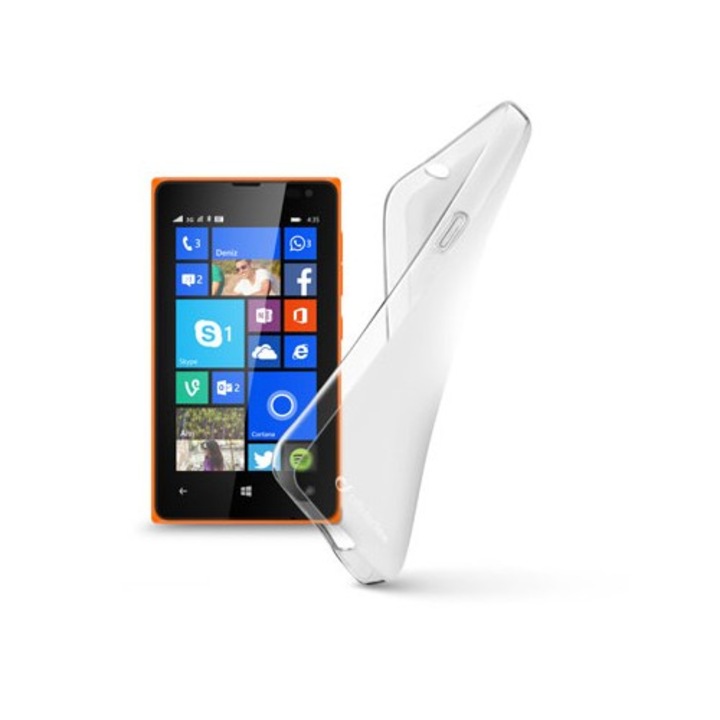 Калъф за телефон Cellular Line Shape за Nokia Lumia 532, Прозрачен