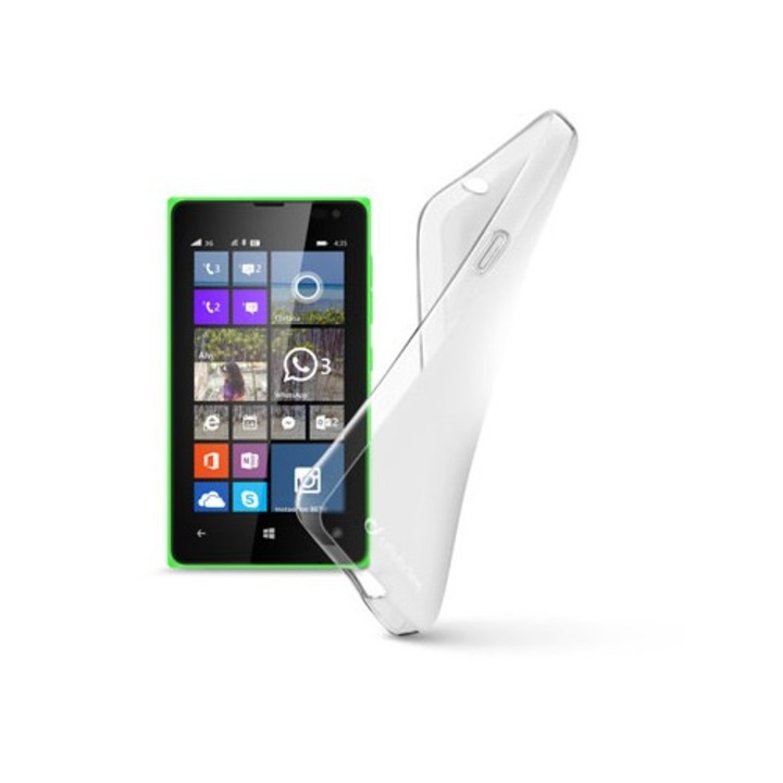 Калъф за телефон Cellular Line Shape за Nokia Lumia 435, Прозрачен