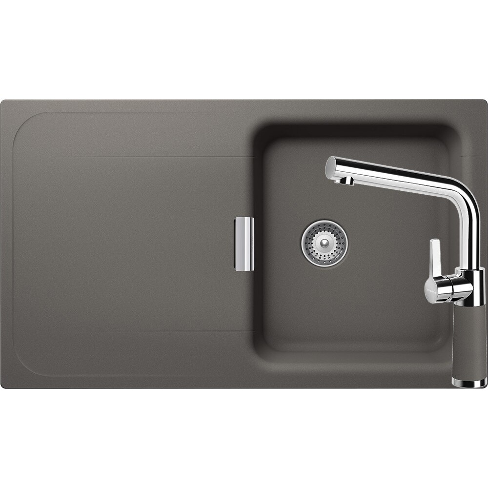 Kit chiuveta Schock Wembley D-100 860 x 510 mm si baterie Schock SC-540 Silverstone Cristadur