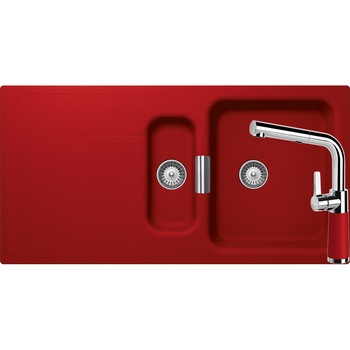 Kit chiuveta Schock Wembley D-150 1000 x 510 mm si baterie Schock SC-540 cu Dus Extractibil Rosu Cristadur Kit chiuveta Schock Wembley D-150 1000 x 510 mm si baterie Schock SC-540 cu Dus Extractibil Rosu Cristadur