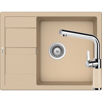 Kit chiuveta Schock Ronda D-100L 650 x 500 mm si baterie Schock SC-540 Moonstone Cristalite Kit chiuveta Schock Ronda D-100L 650 x 500 mm si baterie Schock SC-540 Moonstone Cristalite