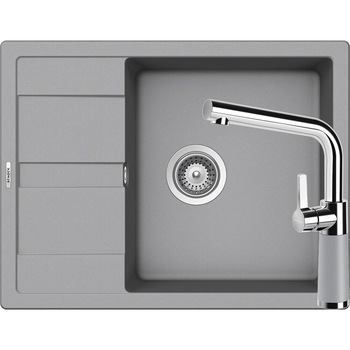 Kit chiuveta Schock Ronda D-100L 650 x 500 mm si baterie Schock SC-540 Croma Cristalite Kit chiuveta Schock Ronda D-100L 650 x 500 mm si baterie Schock SC-540 Croma Cristalite