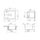 Kit chiuveta Schock Ronda D-100L 650 x 500 mm si baterie Schock Epos cu Dus Extractibil Alpina Cristalite