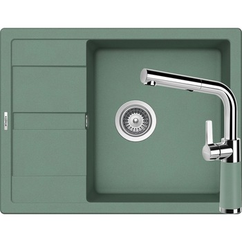 Kit chiuveta Schock Ronda D-100L 650 x 500 mm si baterie Schock SC-540 cu Dus Extractibil Sage Cristalite Kit chiuveta Schock Ronda D-100L 650 x 500 mm si baterie Schock SC-540 cu Dus Extractibil Sage Cristalite