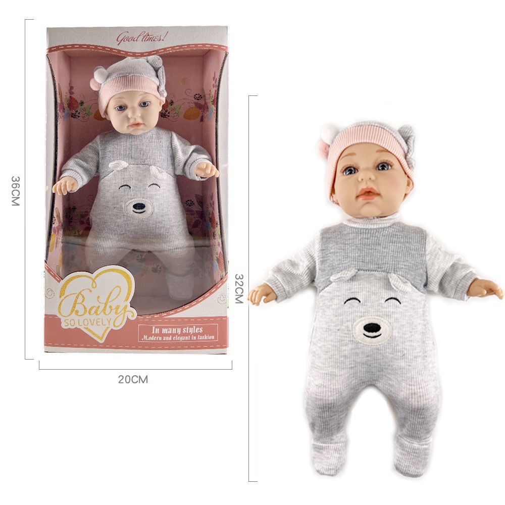 Papusa Mappy Baby so Lovely, gri, 32 cm