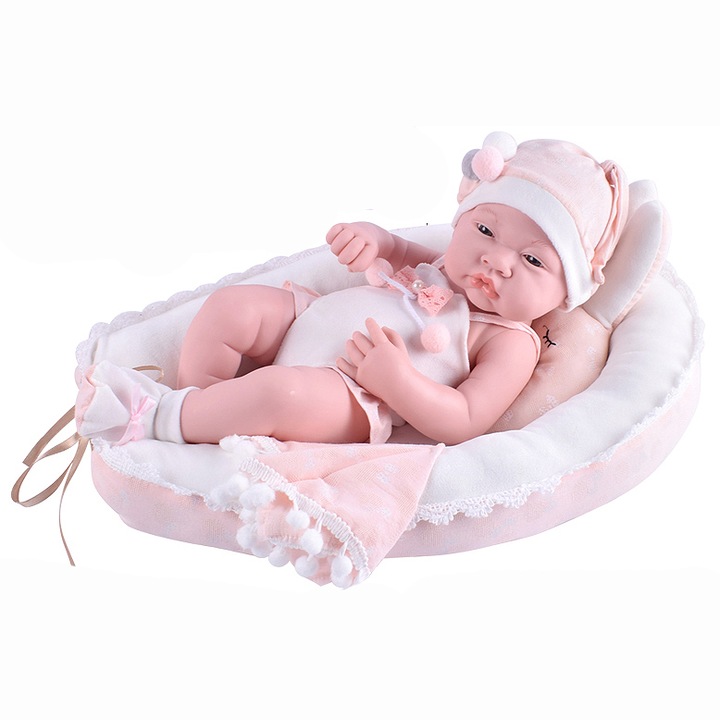 Papusa Mappy - Baby so lovely, cu cosulet, roz, 40 cm