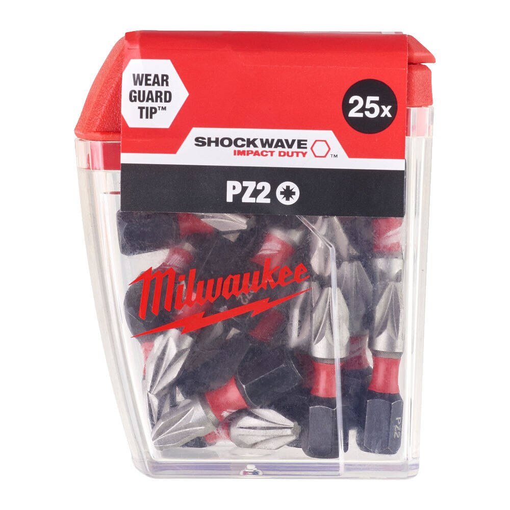 Set de 25 biti, Milwaukee, Shockwave Impact Duty, PZ2x25mm