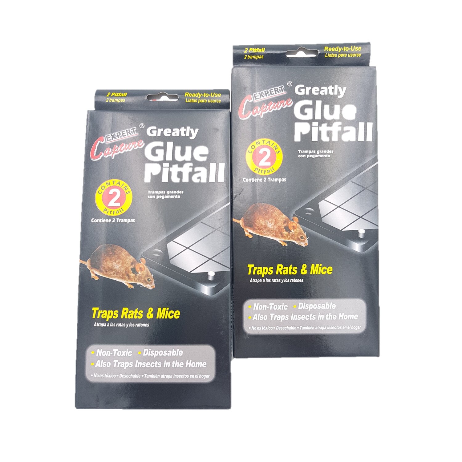 Set 2 tavita cu lipici soareci, dimensiune 25 cm x 13 cm