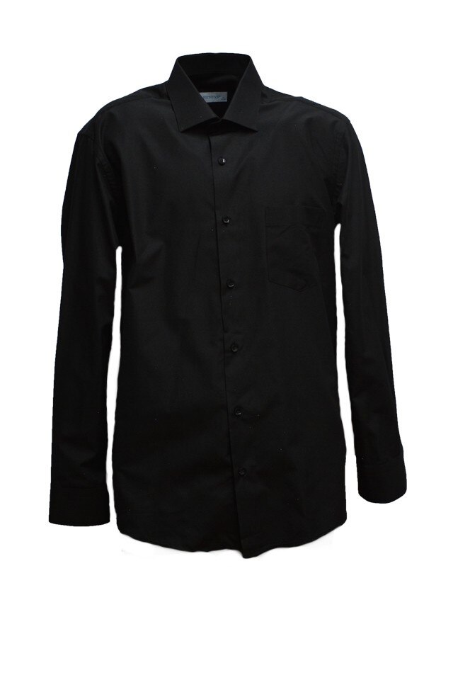 Camasa barbateasca, casual, model modern, dunga neagra la buzunare, D&J Exclusive, Negru