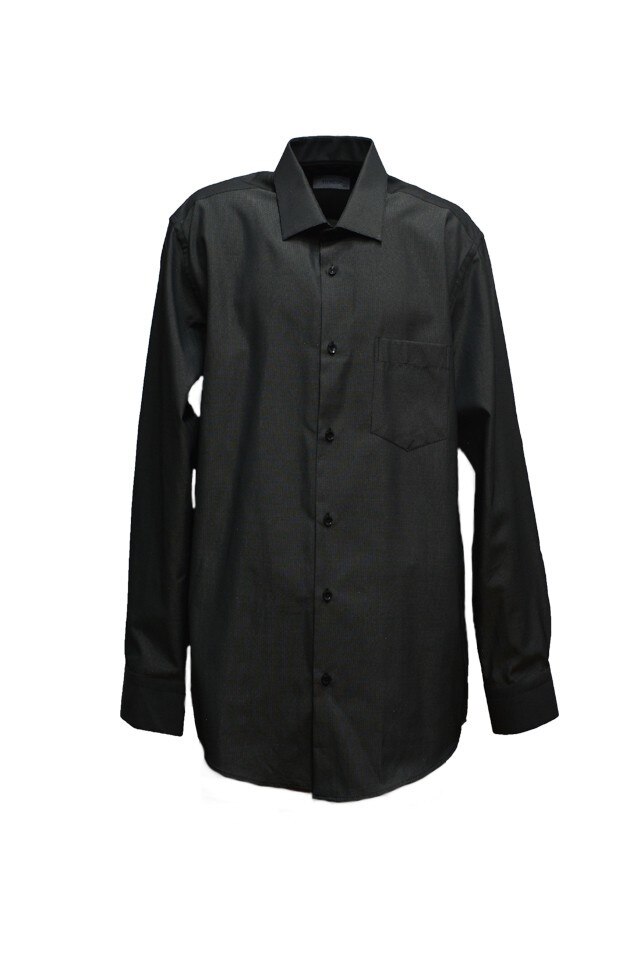 Camasa barbateasca casual, model simplu, D&J Exclusive, Negru lucios